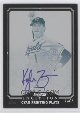 2013 Bowman Inception - Prospect Autographs - Printing Plate Cyan Framed #PA-KZ - Kyle Zimmer /1