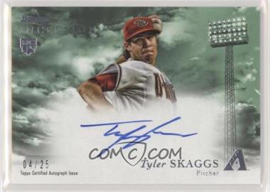2013 Bowman Inception - Rookie Autographs - Green #RA-TS - Tyler Skaggs /25