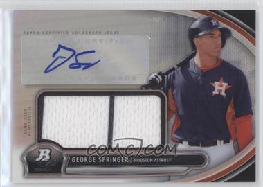 2013 Bowman Platinum - Autographed Jumbo Relic #AJR-GS - George Springer