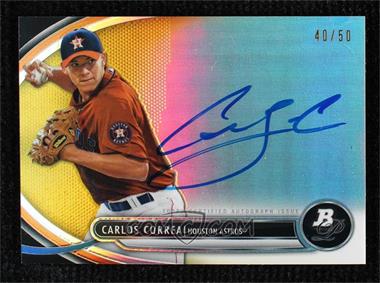 2013 Bowman Platinum - Autographed Prospects - Gold Refractor #BPAP-CC - Carlos Correa /50