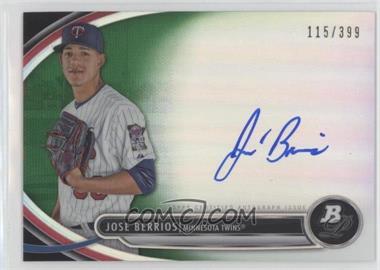 2013 Bowman Platinum - Autographed Prospects - Green Refractor #BPAP-JB - Jose Berrios /399