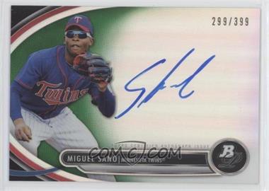 2013 Bowman Platinum - Autographed Prospects - Green Refractor #BPAP-MS - Miguel Sano /399 [EX to NM]