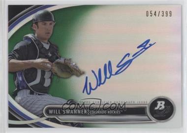 2013 Bowman Platinum - Autographed Prospects - Green Refractor #BPAP-WS - Will Swanner /399 [EX to NM]