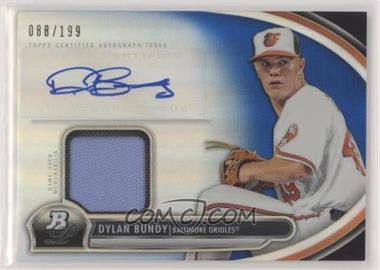 2013 Bowman Platinum - Autographed Relic - Blue Refractor #AR-DB - Dylan Bundy /199