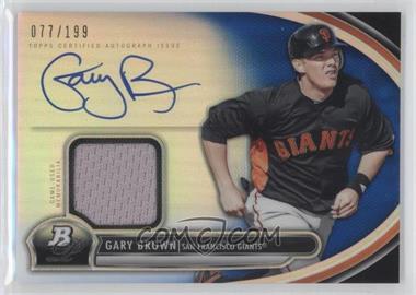 2013 Bowman Platinum - Autographed Relic - Blue Refractor #AR-GB - Gary Brown /199