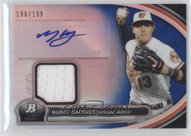 2013 Bowman Platinum - Autographed Relic - Blue Refractor #AR-MM - Manny Machado /199