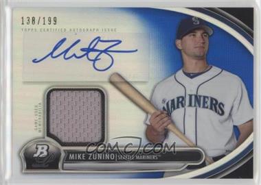 2013 Bowman Platinum - Autographed Relic - Blue Refractor #AR-MZ - Mike Zunino /199