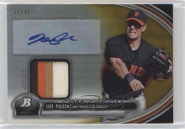 2013 Bowman Platinum - Autographed Relic - Gold Refractor #AR-JP - Joe Panik /50