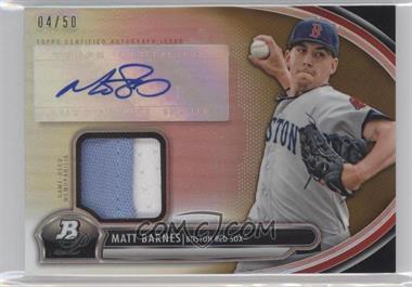 2013 Bowman Platinum - Autographed Relic - Gold Refractor #AR-MB - Matt Barnes /50