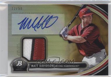 2013 Bowman Platinum - Autographed Relic - Gold Refractor #AR-MD - Matt Davidson /50