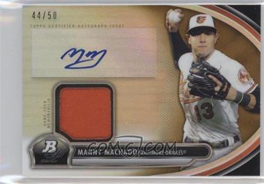 2013 Bowman Platinum - Autographed Relic - Gold Refractor #AR-MM - Manny Machado /50