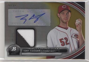 2013 Bowman Platinum - Autographed Relic - Gold Refractor #AR-TC - Tony Cingrani /50