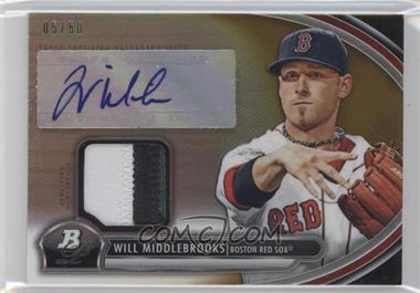 2013 Bowman Platinum - Autographed Relic - Gold Refractor #AR-WM - Will Middlebrooks /50