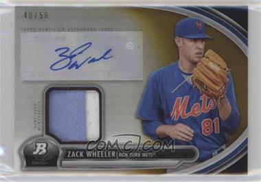 2013 Bowman Platinum - Autographed Relic - Gold Refractor #AR-ZW - Zack Wheeler /50