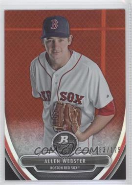 2013 Bowman Platinum - National Convention - Orange #NC61 - Allen Webster /125