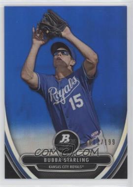 2013 Bowman Platinum - Prospects - Chrome Blue Refractor #BPCP22 - Bubba Starling /199