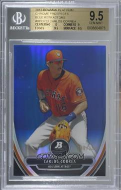 2013 Bowman Platinum - Prospects - Chrome Blue Refractor #BPCP23 - Carlos Correa /199 [BGS 9.5 GEM MINT]