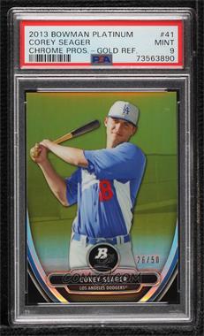 2013 Bowman Platinum - Prospects - Chrome Gold Refractor #BPCP41 - Corey Seager /50 [PSA 9 MINT]