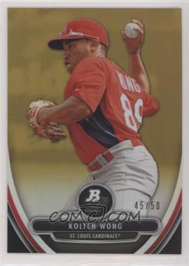 2013 Bowman Platinum - Prospects - Chrome Gold Refractor #BPCP69 - Kolten Wong /50