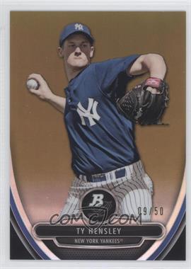 2013 Bowman Platinum - Prospects - Chrome Gold Refractor #BPCP94 - Ty Hensley /50