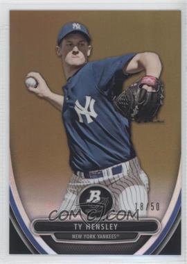 2013 Bowman Platinum - Prospects - Chrome Gold Refractor #BPCP94 - Ty Hensley /50