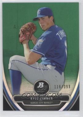 2013 Bowman Platinum - Prospects - Chrome Green Refractor #BPCP42 - Kyle Zimmer /399