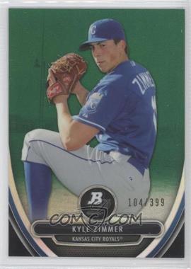 2013 Bowman Platinum - Prospects - Chrome Green Refractor #BPCP42 - Kyle Zimmer /399