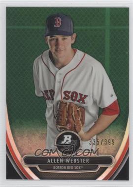 2013 Bowman Platinum - Prospects - Chrome Green Refractor #BPCP61 - Allen Webster /399