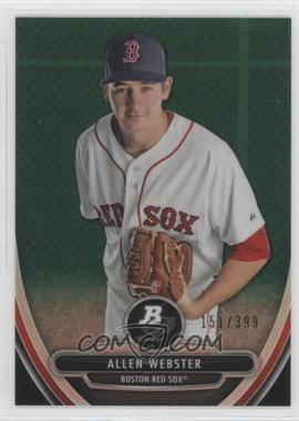 2013 Bowman Platinum - Prospects - Chrome Green Refractor #BPCP61 - Allen Webster /399