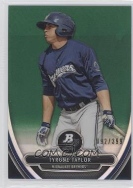 2013 Bowman Platinum - Prospects - Chrome Green Refractor #BPCP96 - Tyrone Taylor /399