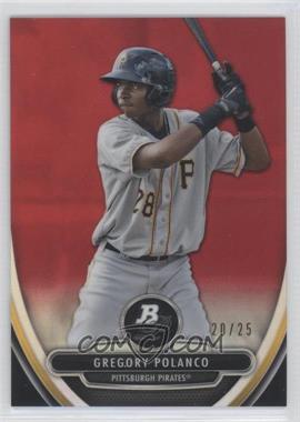 2013 Bowman Platinum - Prospects - Red Refractor #BPCP26 - Gregory Polanco /25