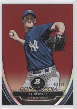 2013 Bowman Platinum - Prospects - Red Refractor #BPCP94 - Ty Hensley /25