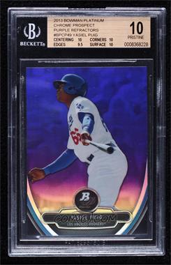 2013 Bowman Platinum - Prospects - Retail Chrome Purple Refractor #BPCP49 - Yasiel Puig [BGS 10 PRISTINE]