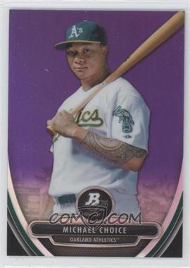 2013 Bowman Platinum - Prospects - Retail Chrome Purple Refractor #BPCP71 - Michael Choice