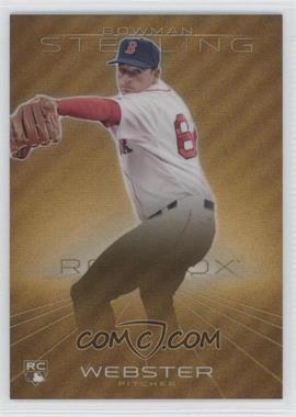 2013 Bowman Sterling - [Base] - Gold Refractor #24 - Allen Webster /50