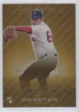 2013 Bowman Sterling - [Base] - Gold Refractor #24 - Allen Webster /50