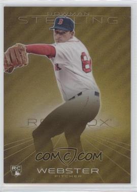 2013 Bowman Sterling - [Base] - Gold Refractor #24 - Allen Webster /50