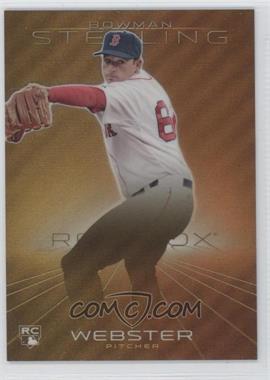 2013 Bowman Sterling - [Base] - Gold Refractor #24 - Allen Webster /50