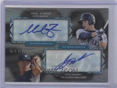 2013 Bowman Sterling - Dual Autograph - Refractor #SDA-ZW - Mike Zunino, Taijuan Walker /35