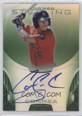 2013 Bowman Sterling - Prospect Autographs - Green Refractors #BSAP-CC - Carlos Correa /125