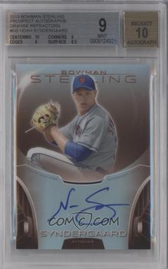 2013 Bowman Sterling - Prospect Autographs - Orange Refractor #BSAP-NS - Noah Syndergaard /75 [BGS 9 MINT]