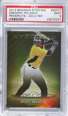 2013 Bowman Sterling - Prospects - Gold Refractor #BSP-27 - Gregory Polanco /50 [PSA 9 MINT]