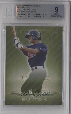 2013 Bowman Sterling - Prospects - Gold Refractor #BSP-39 - Byron Buxton /50 [BGS 9 MINT]