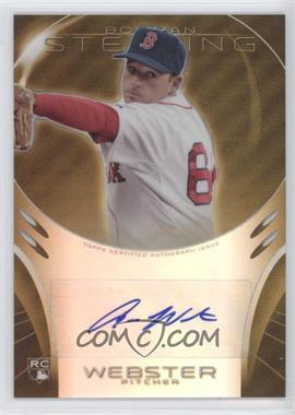 2013 Bowman Sterling - Rookie Autographs - Gold Refractors #BSAR-AW - Allen Webster /50