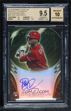 2013 Bowman Sterling - Rookie Autographs - Gold Refractors #BSAR-DG - Didi Gregorius /50 [BGS 9.5 GEM MINT]