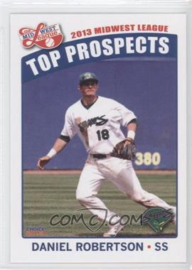 2013 Choice Midwest League Top Prospects - [Base] #01 - Daniel Robertson