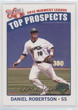 2013 Choice Midwest League Top Prospects - [Base] #01 - Daniel Robertson