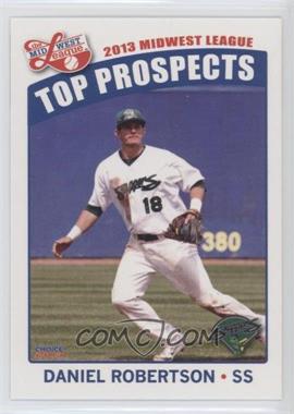 2013 Choice Midwest League Top Prospects - [Base] #01 - Daniel Robertson