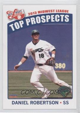 2013 Choice Midwest League Top Prospects - [Base] #01 - Daniel Robertson