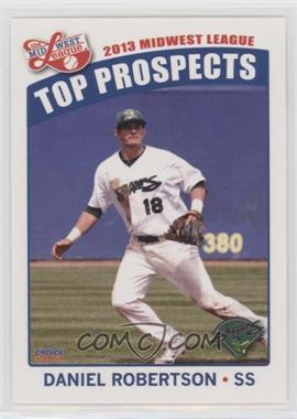 2013 Choice Midwest League Top Prospects - [Base] #01 - Daniel Robertson